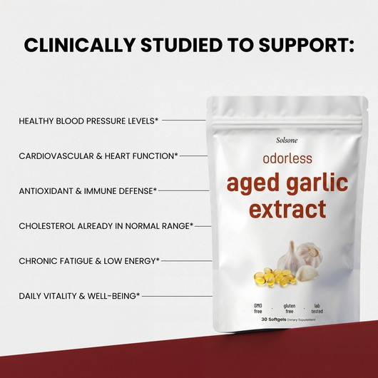 Solsone Aged Garlic Extract – 7500mg Softgels