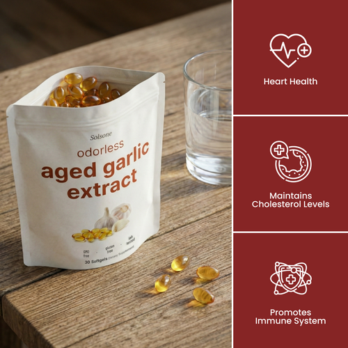 Solsone Aged Garlic Extract – 7500mg Softgels